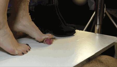 Cock under heels HARD