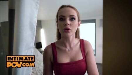 Intimate POV featuring dame's cowgirl sex