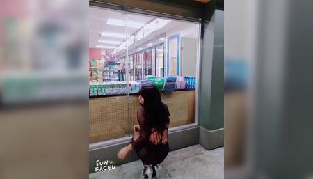 Woman Doing a Private Dance in Oxxo for Losing Bet