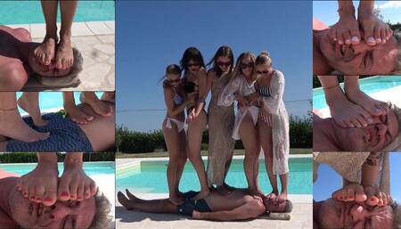 THE FEMDOM VILLA - Second year - INHUMAN body and face trampling NON STOP! (BRUTAL CLIP!)