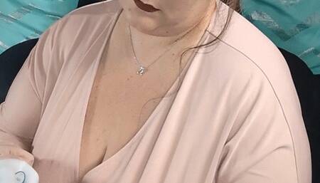 Classy lady smoking with holder