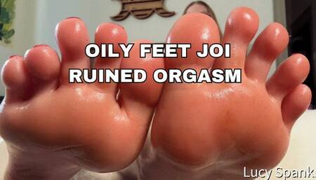 Oily Feet Fetish JOI Ruined Orgasm Femdom POV
