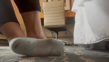 Smelling my dirty socks