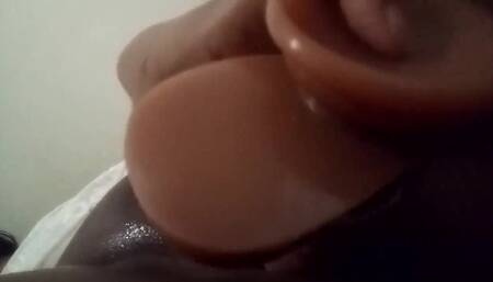 Black Pussy Fuck a Dildo