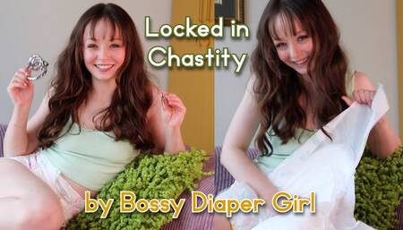 Locked in Chastity by Diaper Girl POV