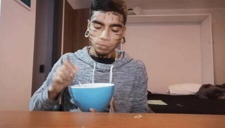 Male Stomach growling loud after breakfast ASMR