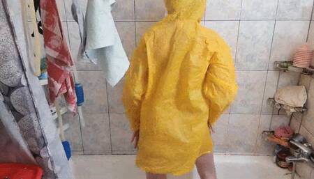 poncho shower feet fetish blowjob