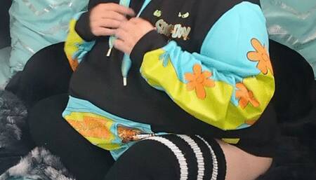 Chainsmoking in my new hoodie