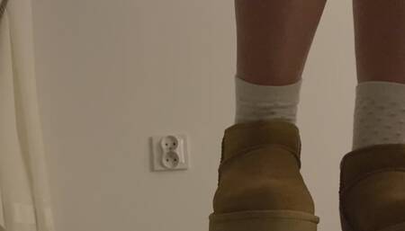 cock trampling in platform shoes