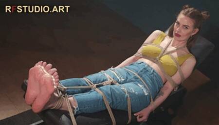 Brittany Strapped to the Bench Barefoot Part 2 – Foot Tickling After Bastinado (UHD 4K MP4)