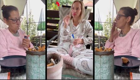 Chain smoking step-sister chat time part 1