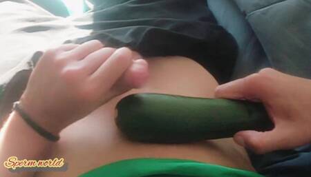Handsome Guy Cums and Eats His Own Cum