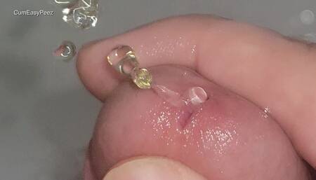 Closeup Cum and Piss Compilation, Filming My Peehole