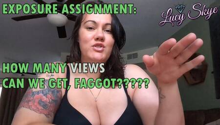 How Many Views Can We Get, Faggot?