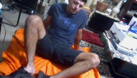 Malefootflava hot newest foot model "CJ and his straight manly feet" upclose foot tease