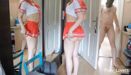 An Intruder with a Mask Fucks the Stepdaughter - ROUGH FUCK