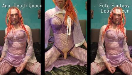 Wank Fest for Sheer Asian Lilac Outfit