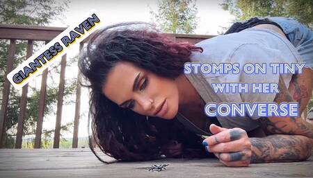 GIANTESS RAVEN STOMPS TINY WITH HER CONVERSE