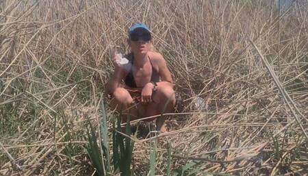 outdoor pee nails fetish