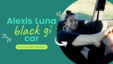Alexis Luna black gi car foot domination