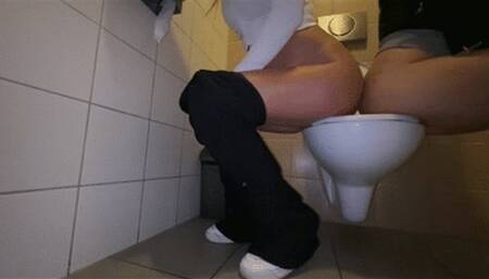 Two asses one public toilet