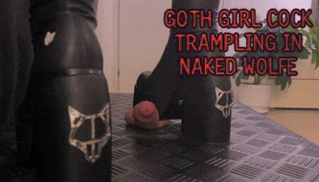Goth Girl Trampling Your Cock and Balls in Naked Wolfe Boots (Slave POV Version) - TamyStarly - Cock Balls Crush Trample, Shoejob, CBT, Bootjob, Stomping