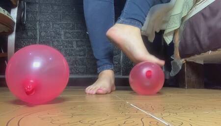 Dirty feet and balloons