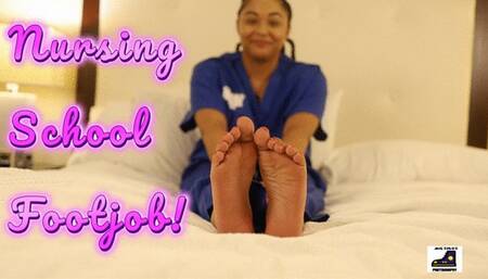 Nurse gives Footjob
