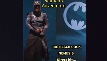 Batman Cosplay Super Hero Super Hero's Big Cock and Big Cumshots