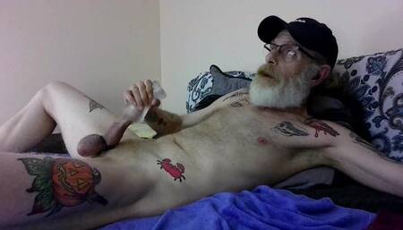 Daddy's Poz Dong Bate Session with Poz Cumshot