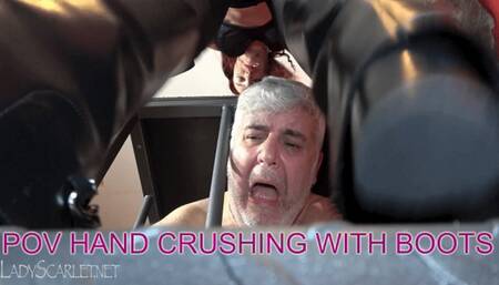 LADY SCARLET - POV HAND CRUSHING WITH BOOTS mobile