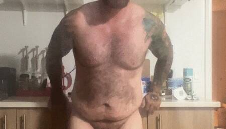 Late night naked kitchen snacks