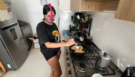 Dirty PantyHood & Panty Stuffing - Duct Tape WrapGag for Doing Chores