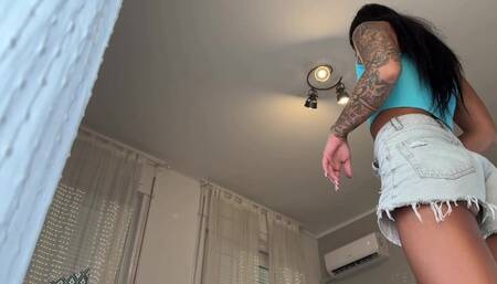 Girlie's nude try on haul porn