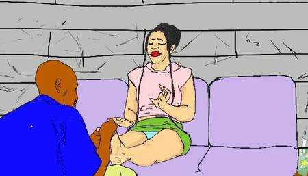 Ebony African Fucked by Random Street Pedicurist with Huge Cock