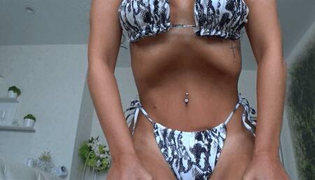 Belly dance and belly vacuuming c