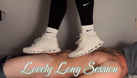 Long Session - Shoes To Heels To Barefeet - With Cumshot - Low Angle