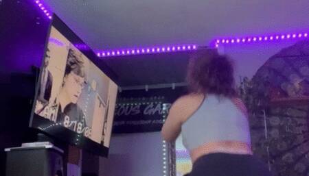 Workout pantsing with GF Evie