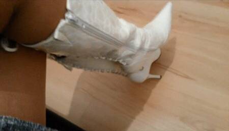 Leather High Heel Boots