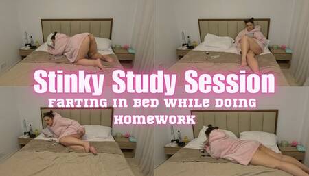 Stinky Study Session: Farting in Bed While Doing Homework