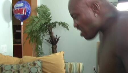 Super Booties Scene-4 threesome with Two Black Asses in Lingerie Sharing a Big Black Cock