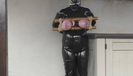 Titslave Eva - Cruel Predicament Breast Bondage Walk with more Training - Hard Level - Part 1 mp4 HD