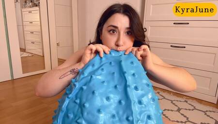 Blowing and Inflating a 36inch Knobby Hopper Ball