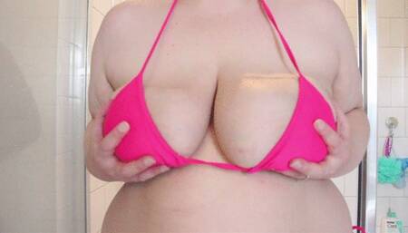 Baby Oil in My Tiny Pink Bikini