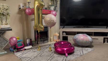 Foil balloon sit pop