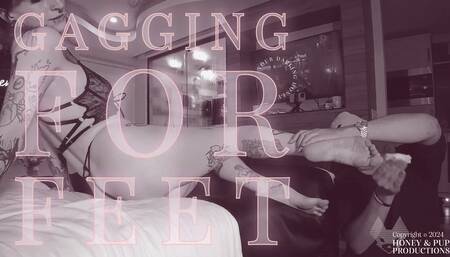 Cleaning Mistress' Dirty Feet & Gagging on Them