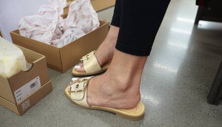 RANDOM Lady From Shoe Store Gives Footjob In Car After He Pays For Her Shoes FT MonicaMerlot