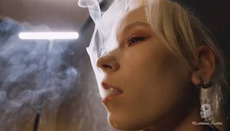 Smoking in PVC top FHD MP4