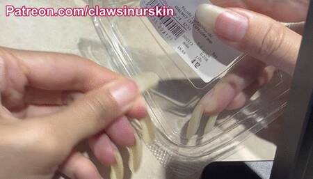 Long Nails scratching and make holes in plastic