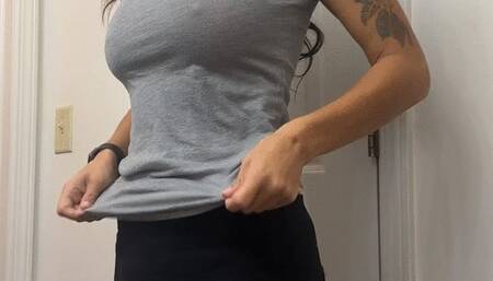 MILF Changing into workout Clothes GRWM